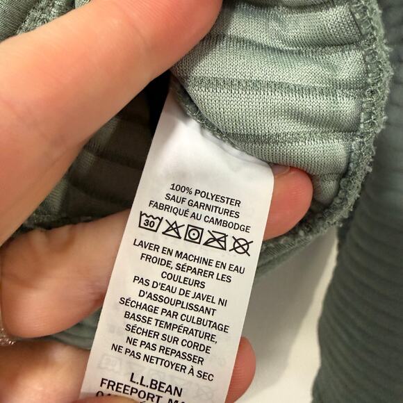 L.L. Bean Women's Airlight Pullover Funnelneck Stripe Green Small - Picture 6 of 8